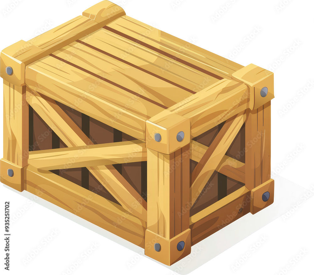 Wooden crate on transparent background. PNG Wooden crate on transparent background. PNG