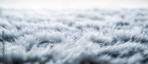 Close Up of a Fluffy Grey Carpet