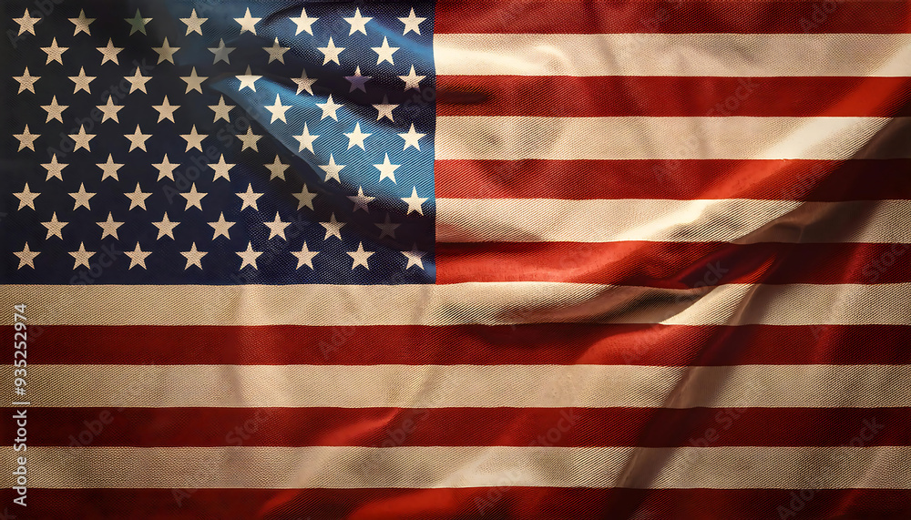 Obraz premium vintage american flag design election symbolizing patriotism importance voting