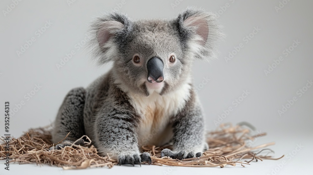 Adorable Koala Sitting in a Nest Adorable Koala Sitting in a Nest