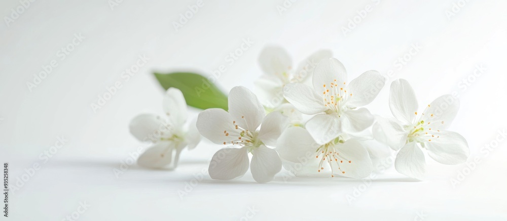 Delicate White Blossoms on a White Background Delicate White Blossoms on a White Background