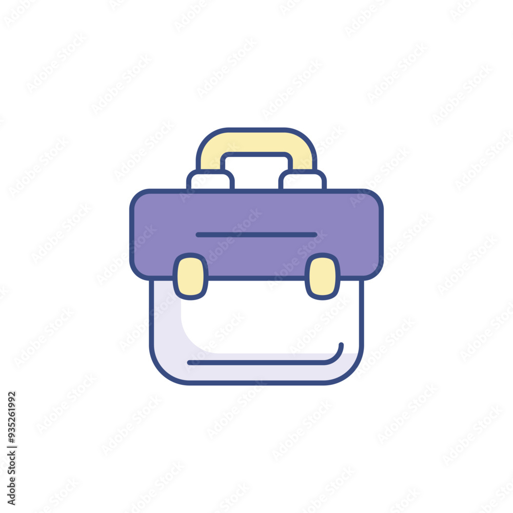 Briefcase icon design with white background stock illustration Briefcase icon design with white background stock illustration