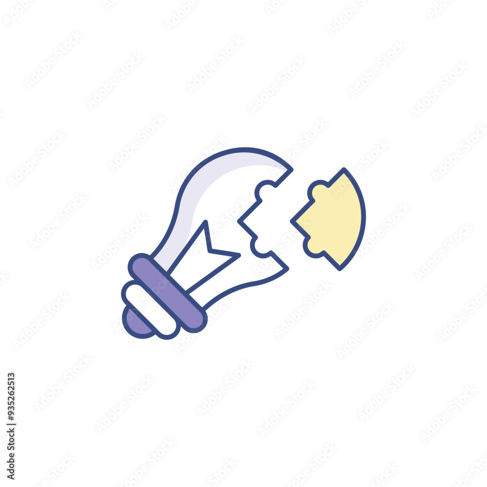 Solution icon design with white background stock illustration