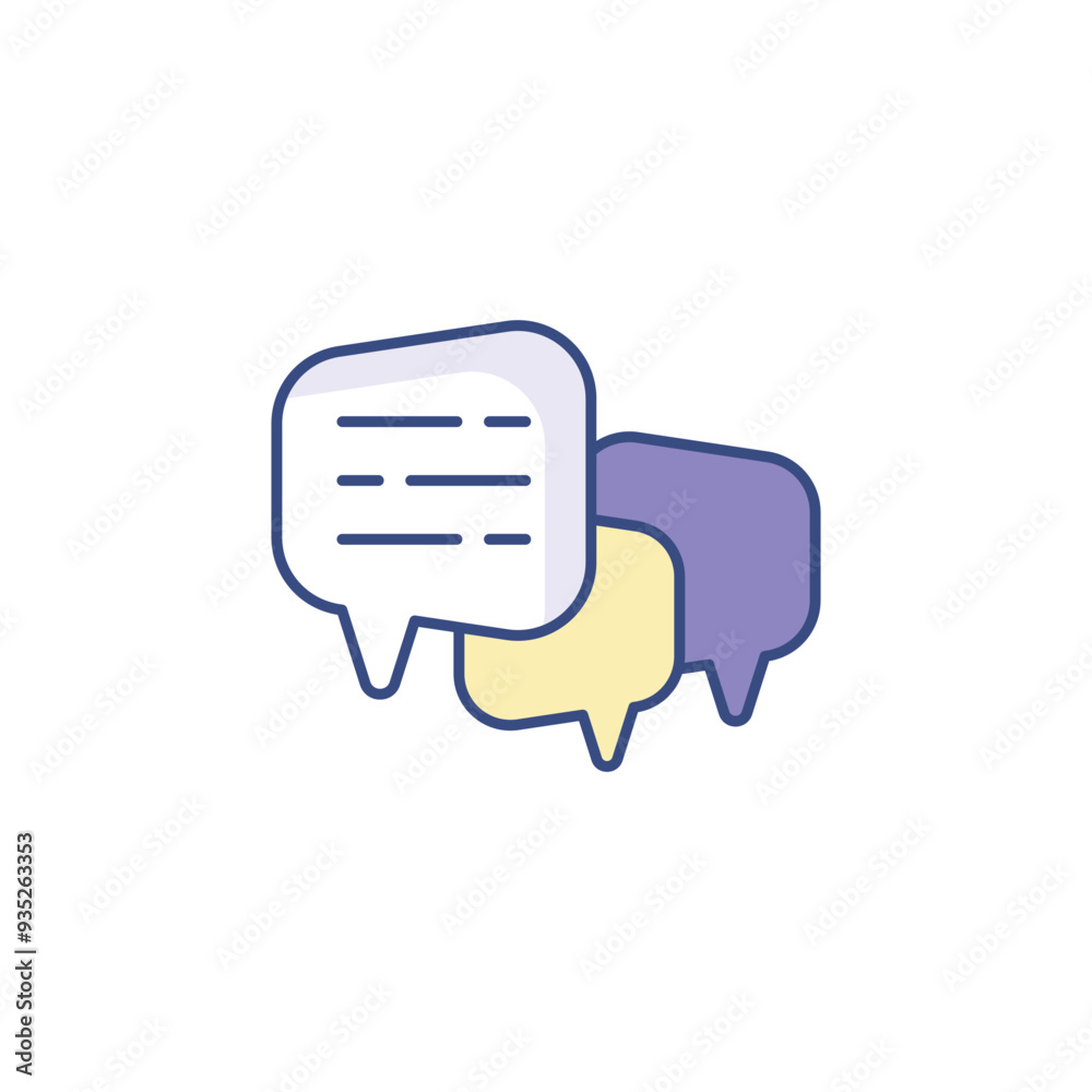 Chat icon design with white background stock illustration Chat icon design with white background stock illustration