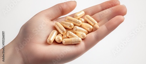Close-up of Hand Holding a Pile of Pills