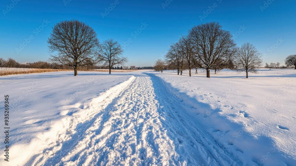 A Snowy Landscape Where Each Snowflake That Lands Generates A Delicate, Shimmering Sound