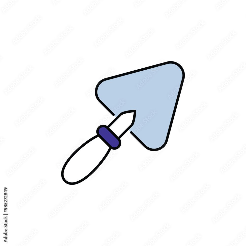 Trowel icon design with white background stock illustration Trowel icon design with white background stock illustration