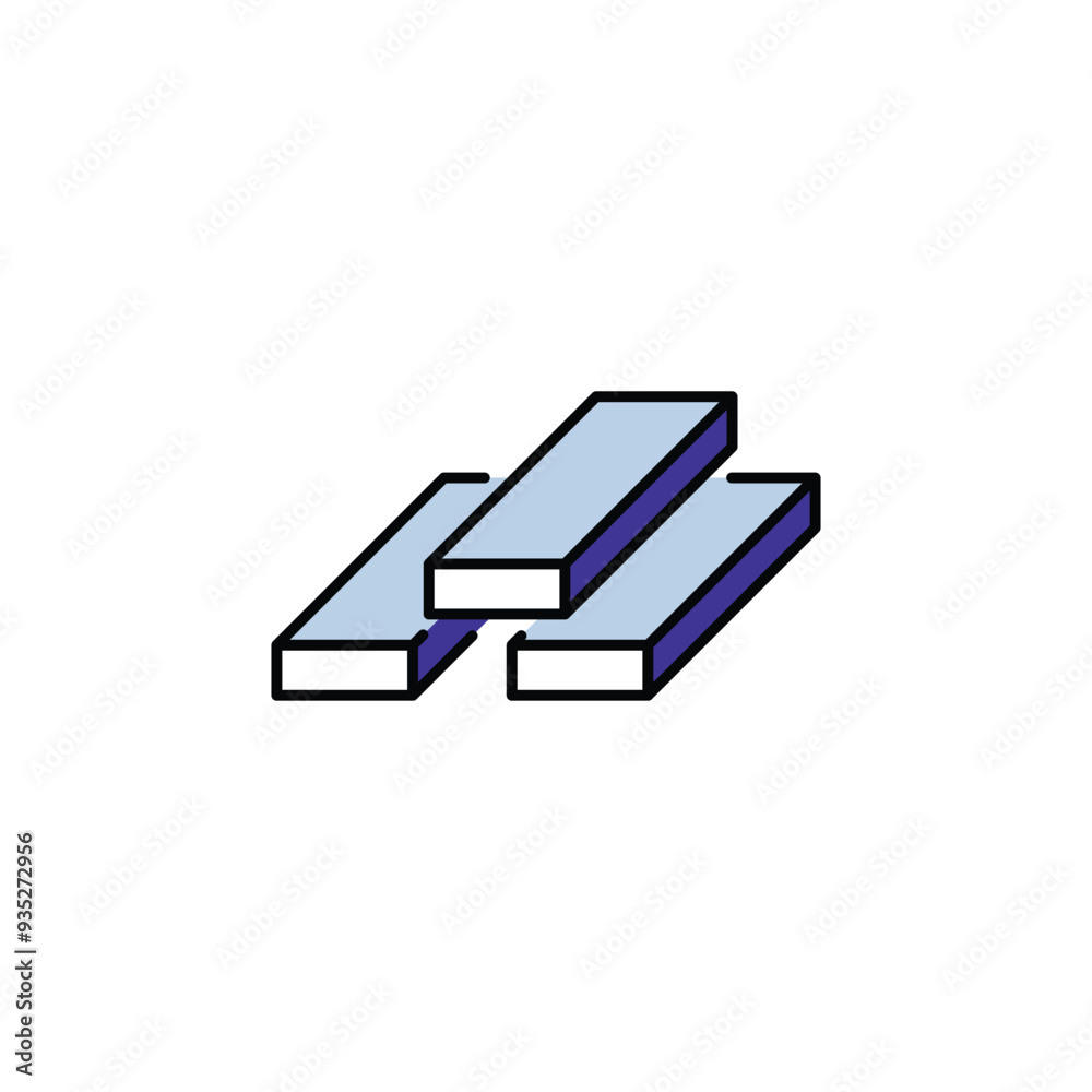 Wood Planks icon design with white background stock illustration Wood Planks icon design with white background stock illustration