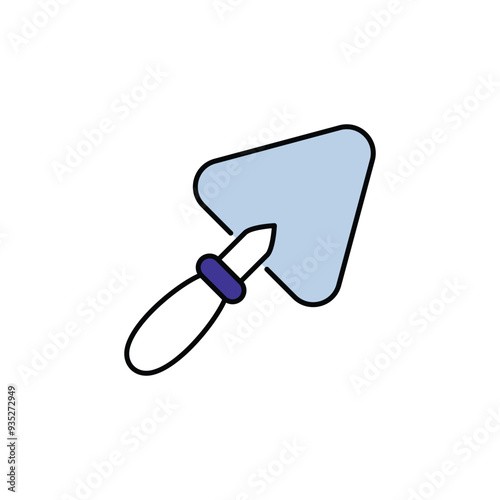 Trowel icon design with white background stock illustration