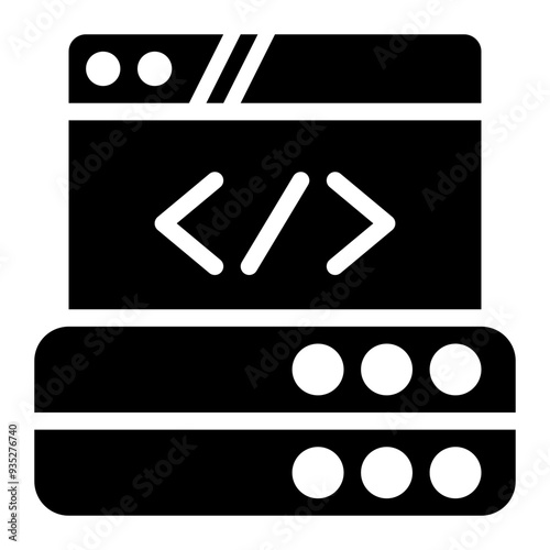 client side, programming, website, web hosting, web server, web development solid or glyph icon photo