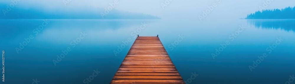 Tranquil Lakeside Retreat: Wooden Pier by Calm Water for Relaxation and Rejuvenation Tranquil Lakeside Retreat: Wooden Pier by Calm Water for Relaxation and Rejuvenation