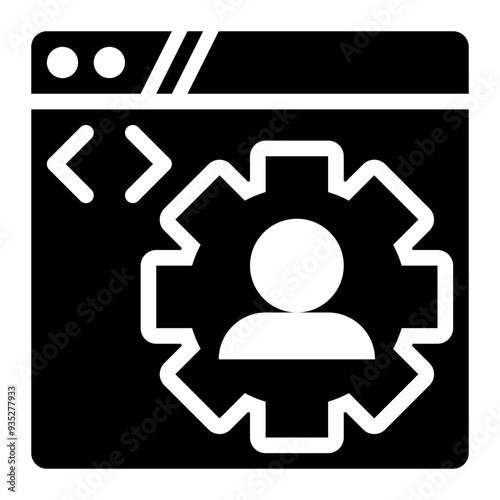 web engineer, webmaster, web developer, web programmer, coder, programmer solid or glyph icon photo