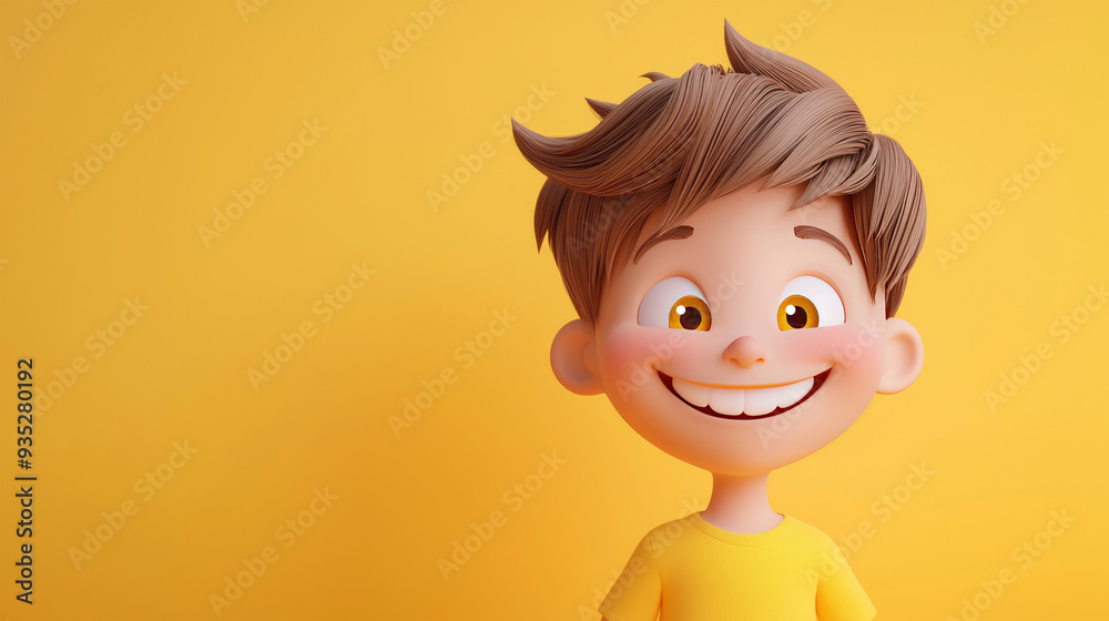 Cheerful boy on colored background Cheerful boy on colored background