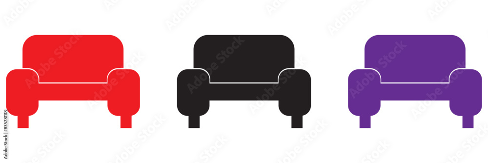 Obraz premium Sofa icon vector illustration. sofa sign and symbol. furniture icon