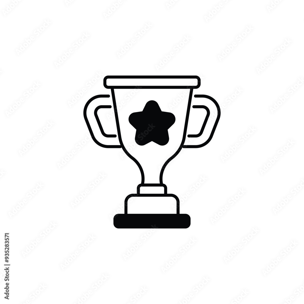 Trophy icon design with white background stock illustration Trophy icon design with white background stock illustration