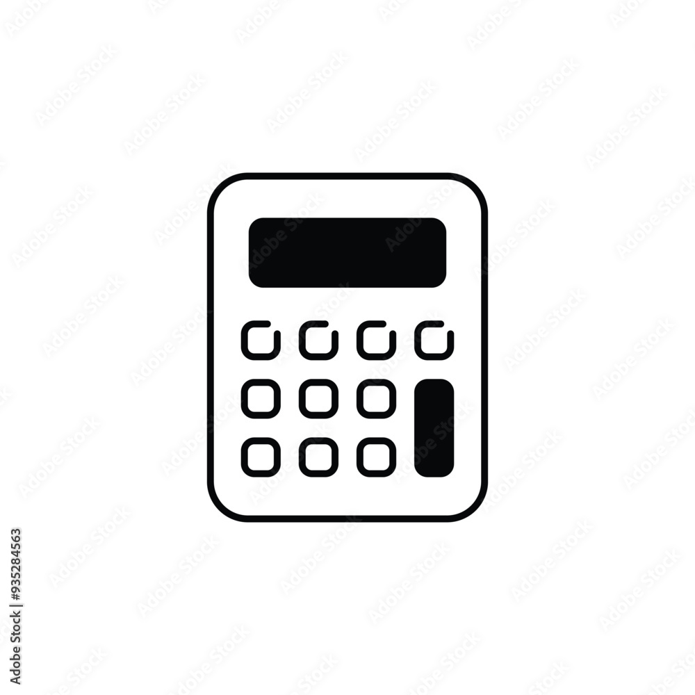 Calculator icon design with white background stock illustration Calculator icon design with white background stock illustration