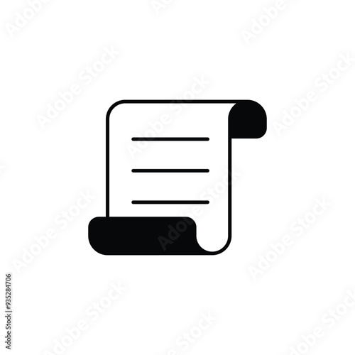 Document icon design with white background stock illustration