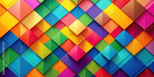 Colorful Abstract geometric background with a vibrant 2D design, geometric, abstract, background, colorful, shapes, pattern