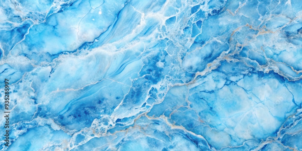 Obraz premium Blue marble pattern texture abstract background for wallpaper or background, marble, ink, colorful, blue, pattern