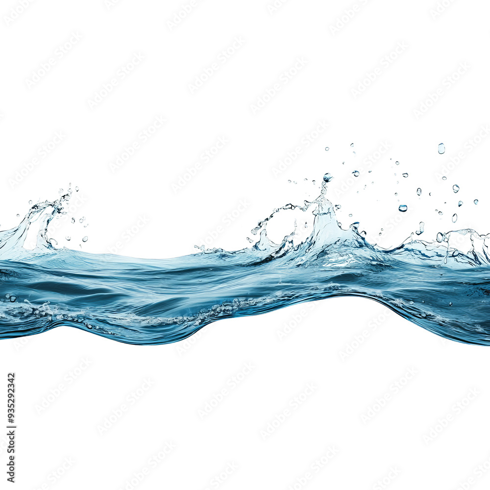 Blue Water Splash with Copy Space Blue Water Splash with Copy Space