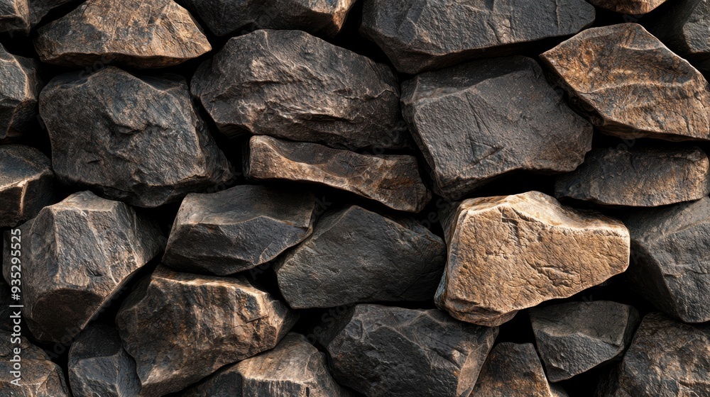 Close-Up of Rocky Wall Showing Natural Texture and Rough Surfaces in Detailed View