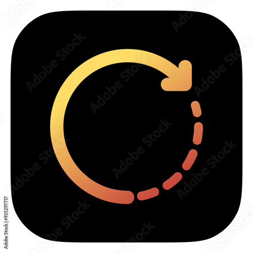 Editable rotate arrow vector icon. Part of a big icon set family. Perfect for web and app interfaces, presentations, infographics, etc