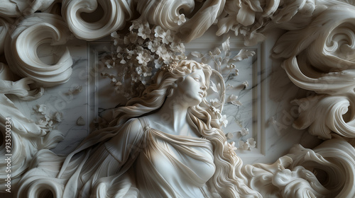 Classic beauty ancient greek sculpture of Venus in marble. Antique statue concept