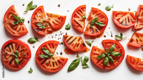 tomatoes on a white background