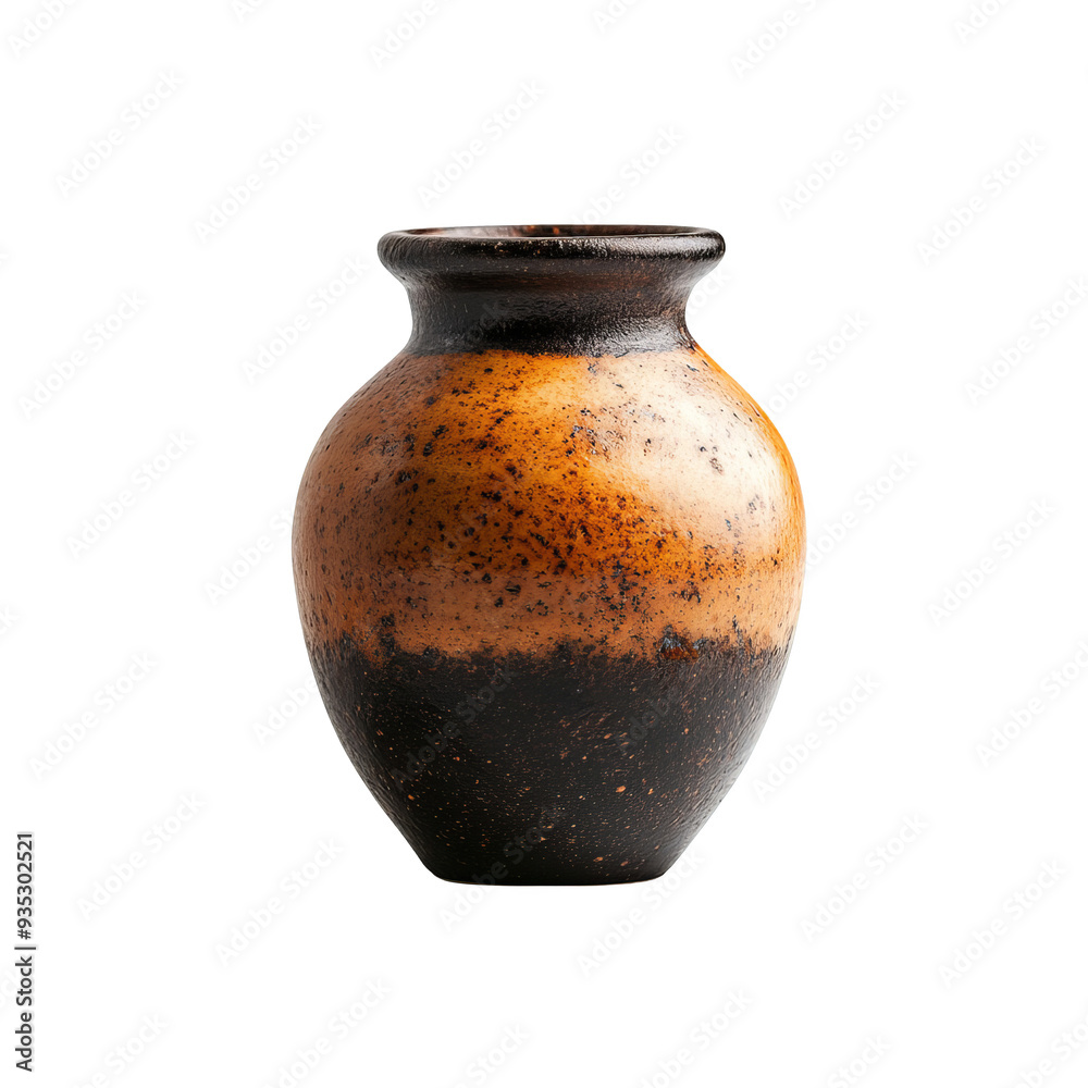 Brown and Black Clay Pot Vase Brown and Black Clay Pot Vase