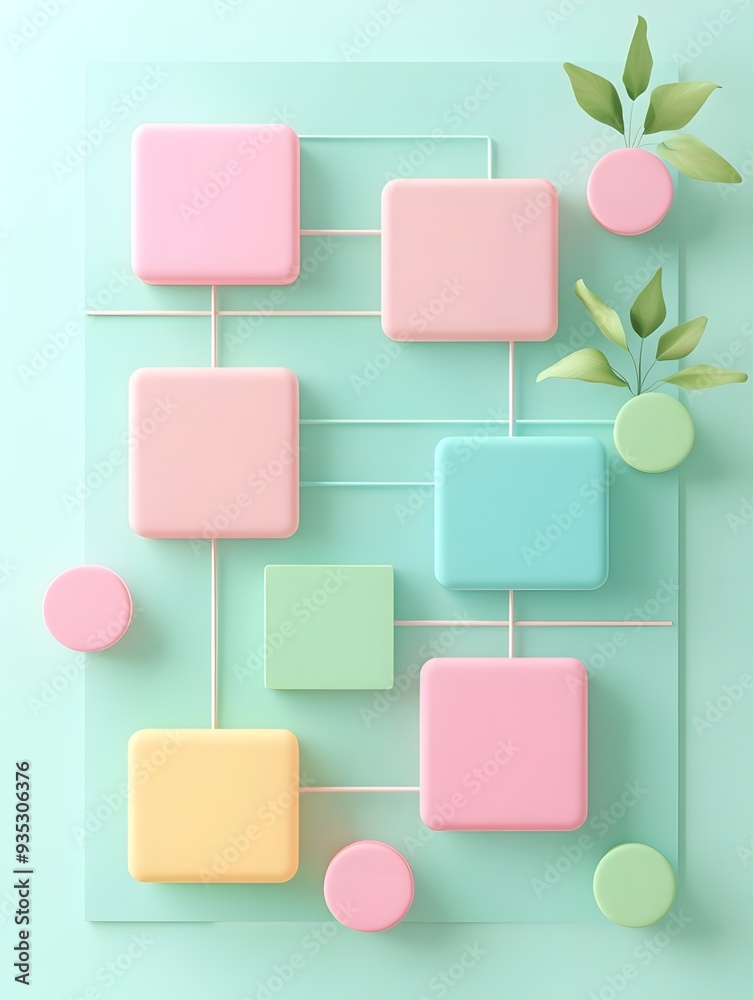 Pastel Geometric Shapes Arrangement for Strategic Planning in Online Business Pastel Geometric Shapes Arrangement for Strategic Planning in Online Business