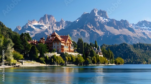 In bariloche a hotel among the mountains