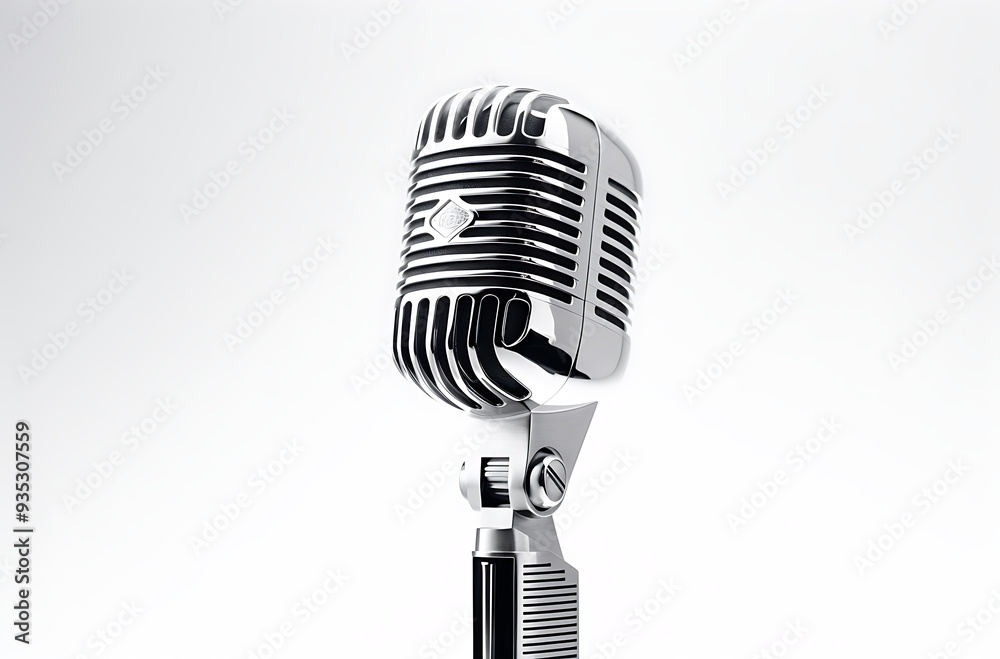 Fototapeta premium a choir microphone, generative ai