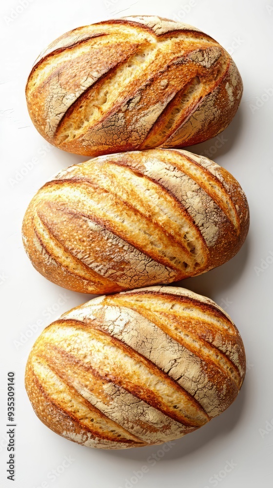 Freshly baked artisan bread loaves with a crispy crust and a soft interior, perfect for sandwiches or as a side dish. Freshly baked artisan bread loaves with a crispy crust and a soft interior, perfect for sandwiches or as a side dish.