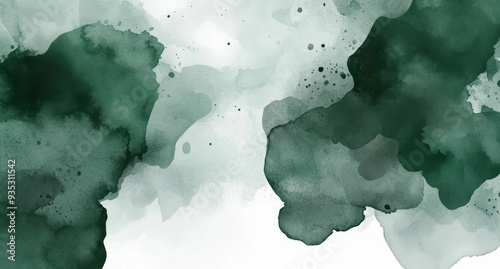 With a soft green color, this watercolor background concept is stylish.