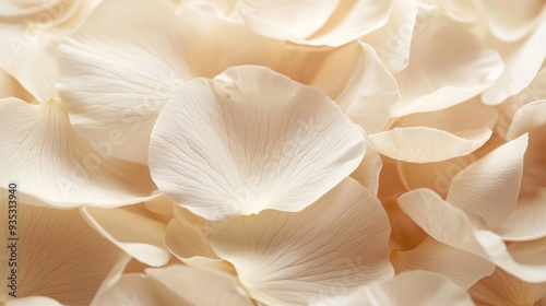 Soft pastel flower petals creating a serene and delicate atmosphere, featuring close-up of light-colored petals.