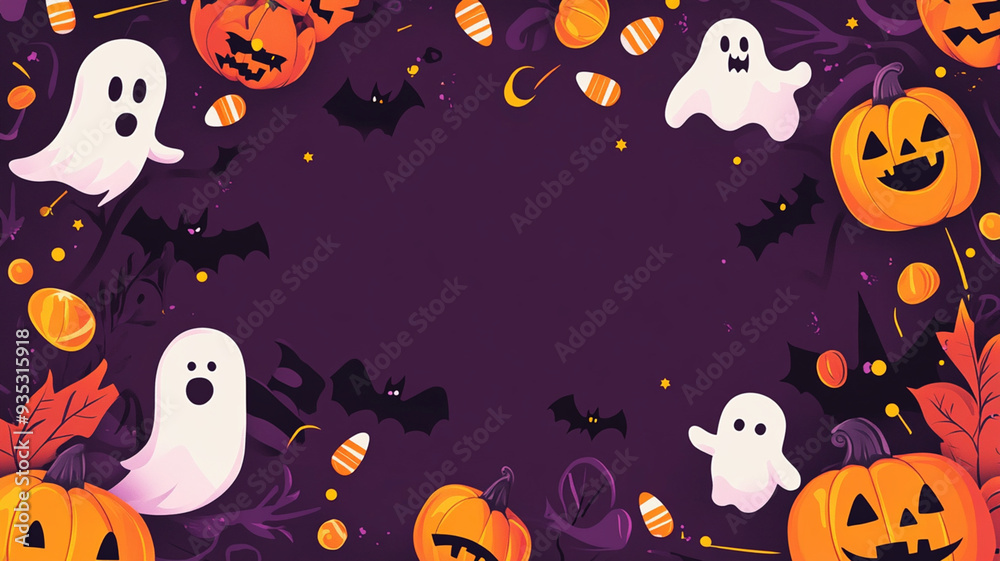 halloween purple background with pumpkins halloween purple background with pumpkins