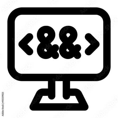 boolean and, boolean, and, operator, math, programming outline icon photo