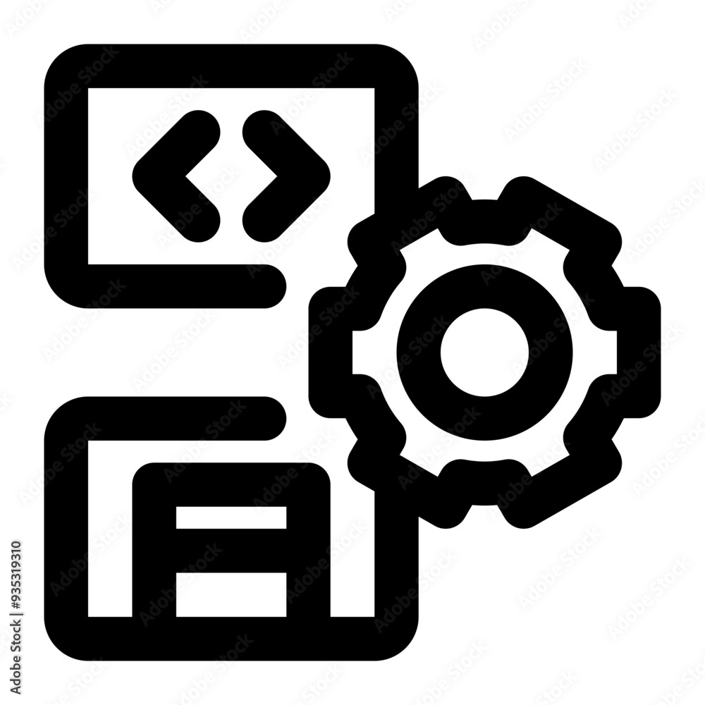 compiler, interpreter, compilation, interpretation, programming, coding outline icon compiler, interpreter, compilation, interpretation, programming, coding outline icon