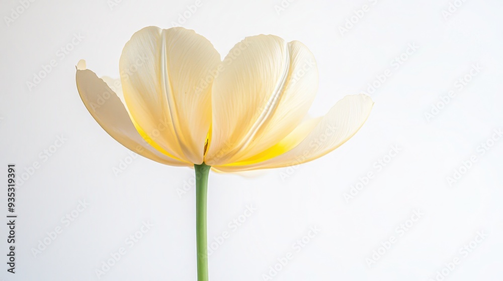 Obraz premium Vibrant Close-Up of Plumeria Flower on White Background - Beautiful Floral Photography