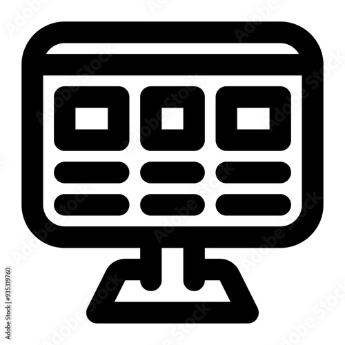 front end, user interface, ui, ux, programming, development outline icon