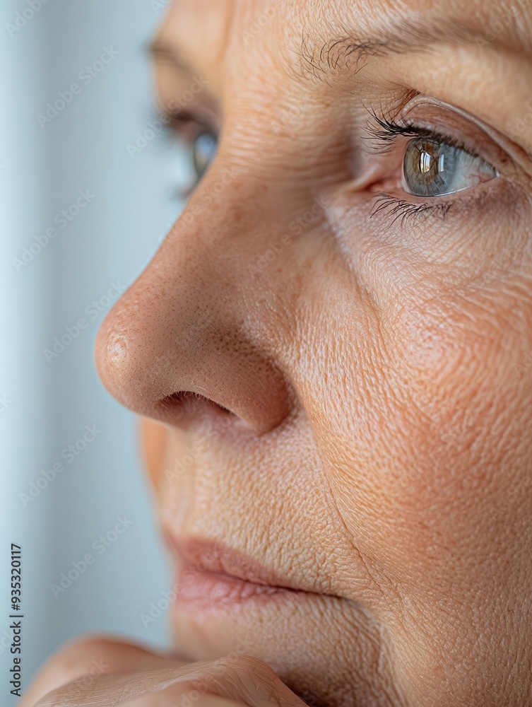 Close-up of a person deep in thought during therapy, battling cognitive decline, photo realistic, depth of field.