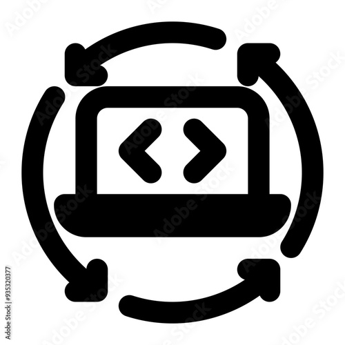 programming, life cycle, sdlc, iteration, iterative, software development outline icon