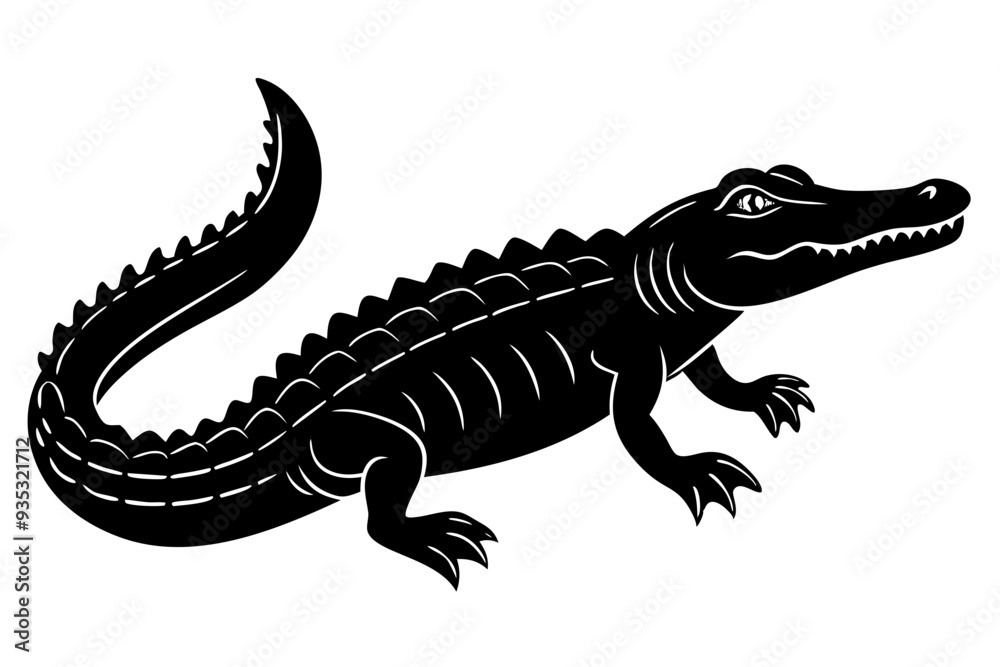 Alligator vector silhouette, crocodile icon, Crocodile and alligator silhouette
Alligator vector silhouette, crocodile icon, Crocodile and alligator silhouette
