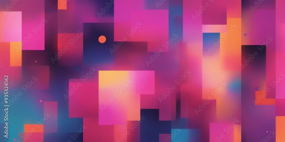 Abstract Digital Art: Colorful Geometric Background with Overlap