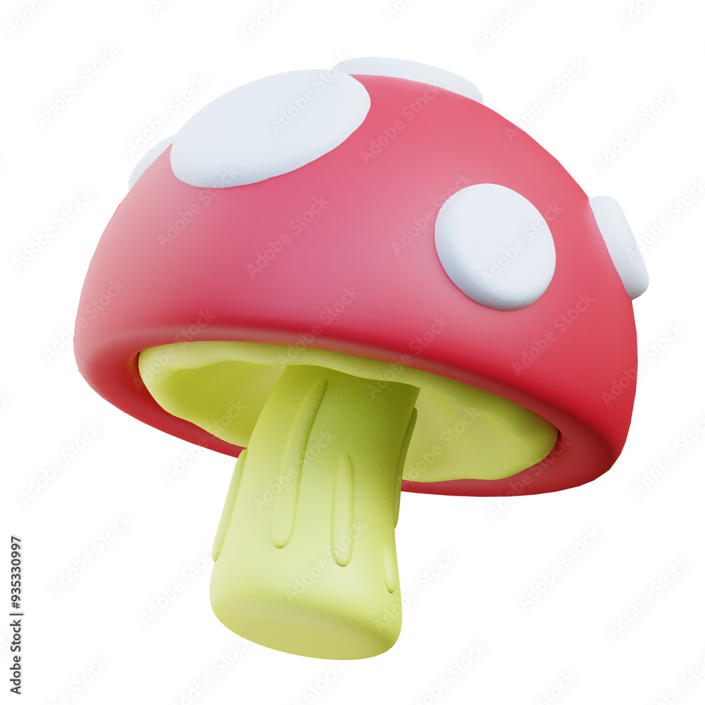 3D Cartoon Magic Mushroom Game Asset 3D Cartoon Magic Mushroom Game Asset