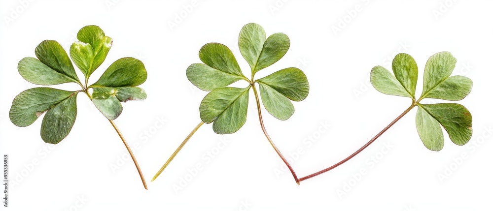 Three Clover Leaf Plants. Three Clover Leaf Plants.