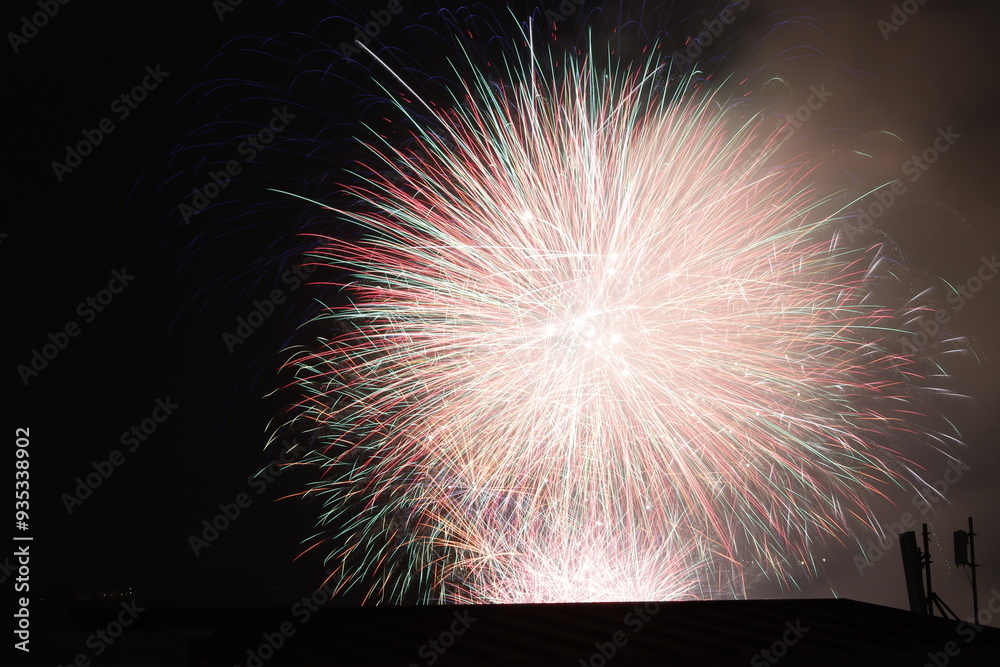 Fireworks exhibition at night Fireworks exhibition at night