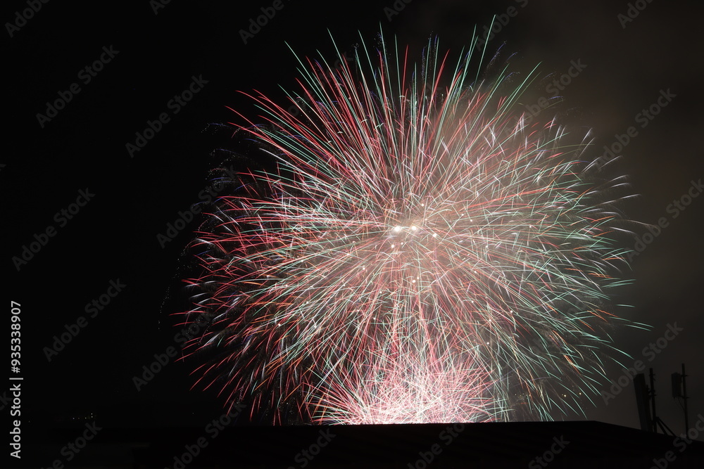Fireworks exhibition at night Fireworks exhibition at night