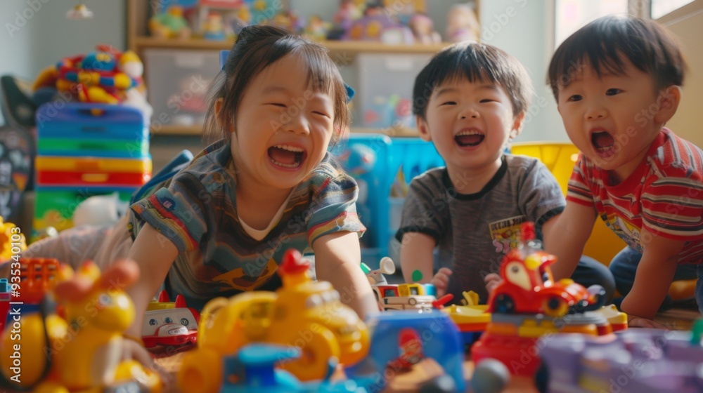 Children Playing with Toys. Children Playing with Toys.