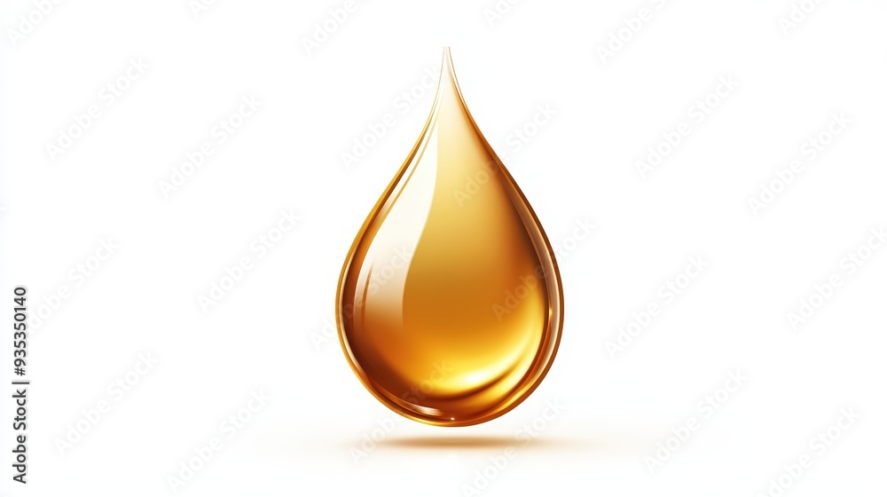 Gold Teardrop , Isolated On White Background, Ideal For Minimalist-Themed Designs And Water Graphics . Generative ai Gold Teardrop , Isolated On White Background, Ideal For Minimalist-Themed Designs And Water Graphics . Generative ai